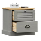 vidaXL Table de chevet Table d'appoint Rangement Bois de pin massif