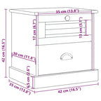 vidaXL Table de chevet Table d'appoint Rangement Bois de pin massif