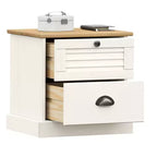 vidaXL Table de chevet Table d'appoint Rangement Bois de pin massif