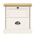 vidaXL Table de chevet Table d'appoint Rangement Bois de pin massif