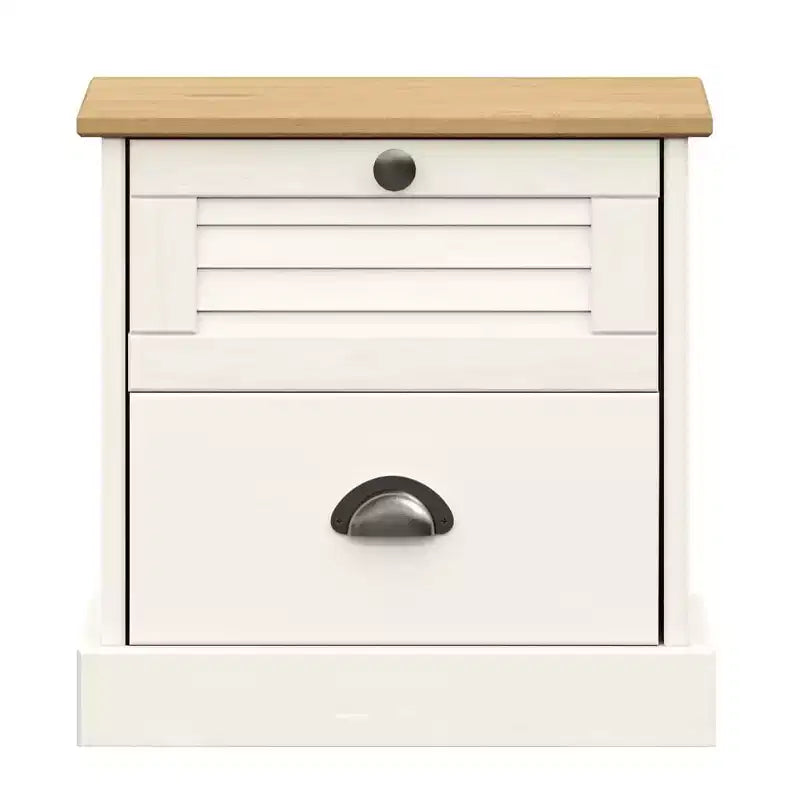 vidaXL Table de chevet Table d'appoint Rangement Bois de pin massif