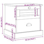 vidaXL Table de chevet Table d'appoint Rangement Bois de pin massif