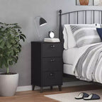 vidaXL Table de chevet Meuble d'appoint de chambre à coucher Pin massif