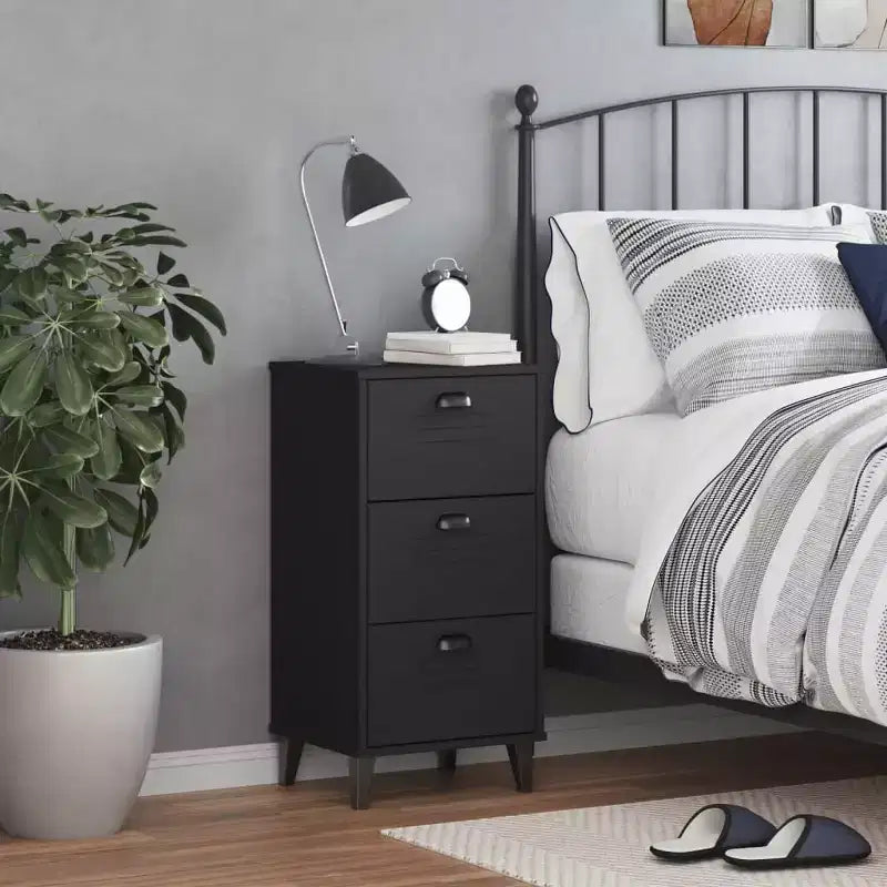 vidaXL Table de chevet Meuble d'appoint de chambre à coucher Pin massif