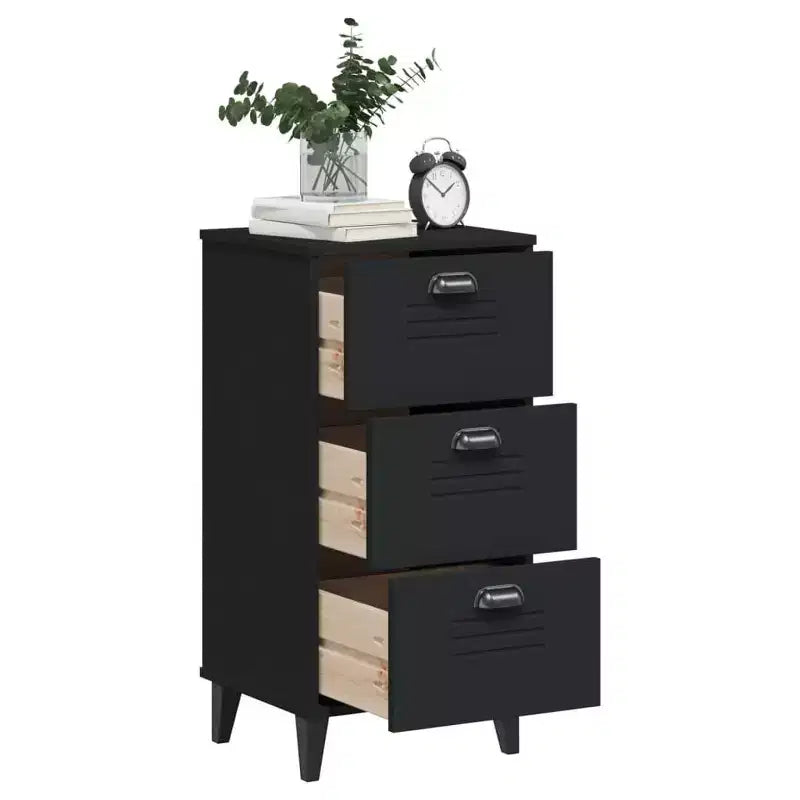 vidaXL Table de chevet Meuble d'appoint de chambre à coucher Pin massif