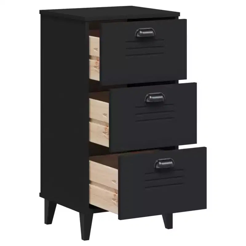 vidaXL Table de chevet Meuble d'appoint de chambre à coucher Pin massif