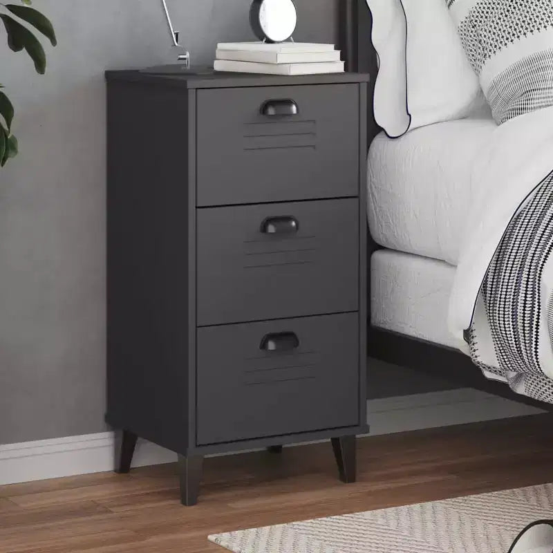 vidaXL Table de chevet Meuble d'appoint de chambre à coucher Pin massif