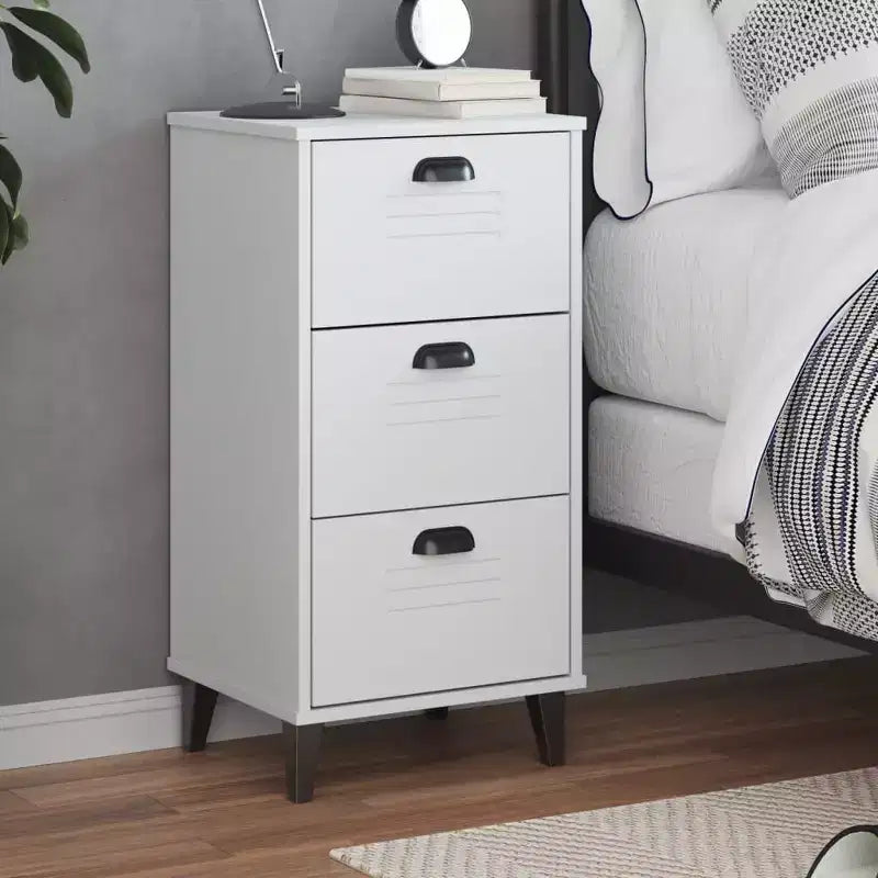 vidaXL Table de chevet Meuble d'appoint de chambre à coucher Pin massif