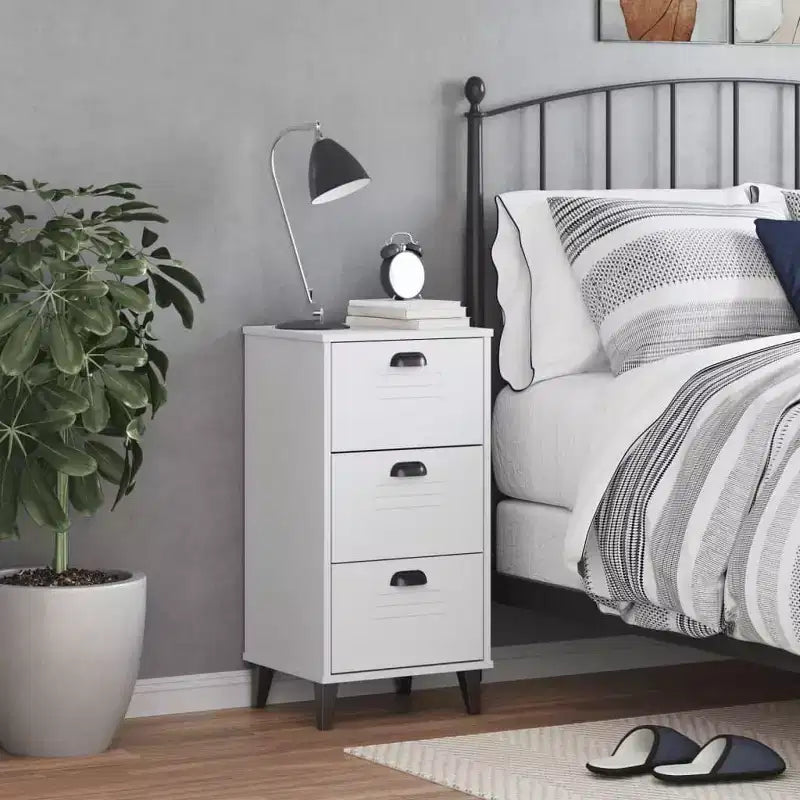 vidaXL Table de chevet Meuble d'appoint de chambre à coucher Pin massif