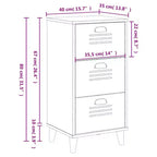 vidaXL Table de chevet Meuble d'appoint de chambre à coucher Pin massif