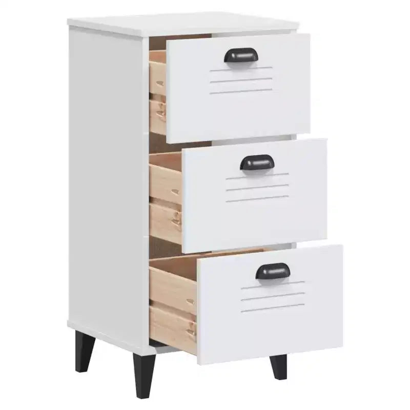 vidaXL Table de chevet Meuble d'appoint de chambre à coucher Pin massif
