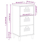 vidaXL Table de chevet Meuble d'appoint de chambre à coucher Pin massif