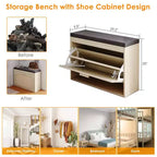 Karl Home | Banc de rangement rembourré en rotin véritable