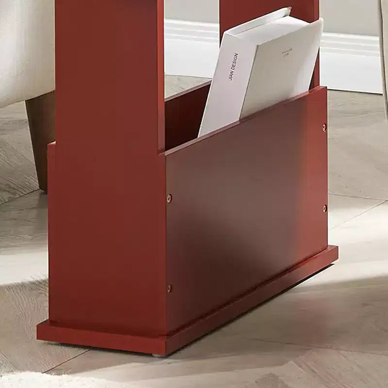 Table d'appoint étroite Kings Brand Furniture avec étagère de rangement - Table d'appoint moderne et mince pour canapé, Table de chevet avec porte-revues et télécommandes