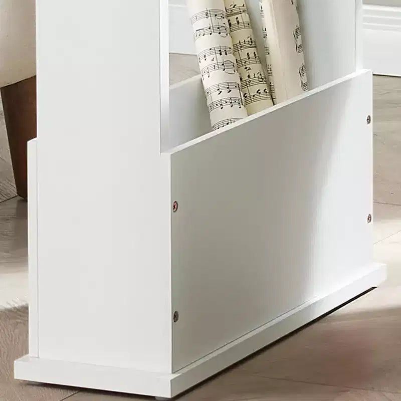 Table d'appoint étroite Kings Brand Furniture avec étagère de rangement - Table d'appoint moderne et mince pour canapé, Table de chevet avec porte-revues et télécommandes