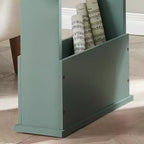 Table d'appoint étroite Kings Brand Furniture avec étagère de rangement - Table d'appoint moderne et mince pour canapé, Table de chevet avec porte-revues et télécommandes