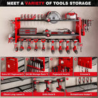 Étagère de rangement robuste pour outils électriques Hausource à 3 niveaux, rouge