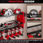 Étagère de rangement robuste pour outils électriques Hausource à 3 niveaux, rouge