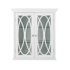 Teamson Home Florence 2 Door Wooden Removable Wall Cabinet with Adjustable Shelves, White