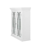Meuble Mural Amovible en Bois Florence 2 Portes avec Étagères Réglables, Blanc par Teamson Home