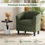 Yaheetech Lot de 2 fauteuils club en forme de tonneau pour salon, chambre, salle de réception