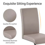 Yaheetech Lot de 4 chaises de salle à manger en similicuir avec pieds en métal