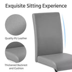Yaheetech Lot de 4 chaises de salle à manger en similicuir avec pieds en métal