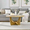 36 Inch Round Coffee Table, Mid Century Modern Cocktail Table with Circle Tabletop, Wood Grain Side Table for Home Office
