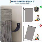 Armoire de rangement en bois avec 4 tiroirs et porte, armoire de chambre à coucher de 110 cm de haut avec tringle, armoires de rangement pour vêtements
