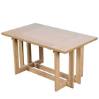 GDFStudio Ebony 82 Table à manger extensible en bois d'hévéa avec deux rallonges amovibles de 12 pouces et pieds en tréteaux