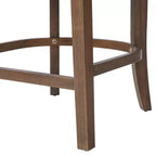 Tabourets de comptoir rembourrés Christopher Knight Home Flora en bois d'hévéa rustique avec dossier incurvé et oreillers (Lot de 2)