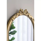 Miroir mural arqué doré de style baroque de 23,6 x 37,3 pouces