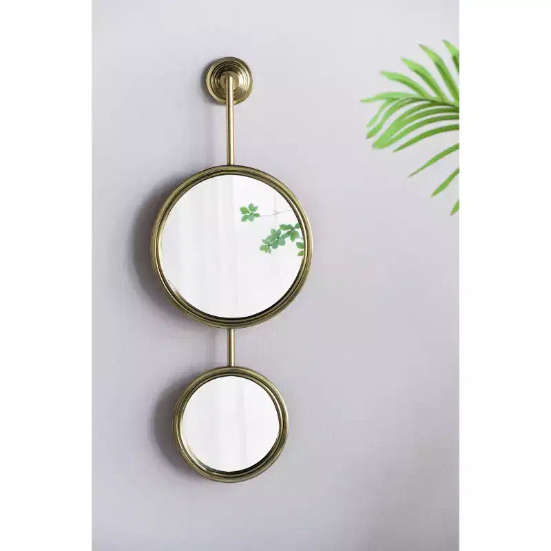 11 x 28.5 Inch Contemporary Circle Wall Mirror Set of 2