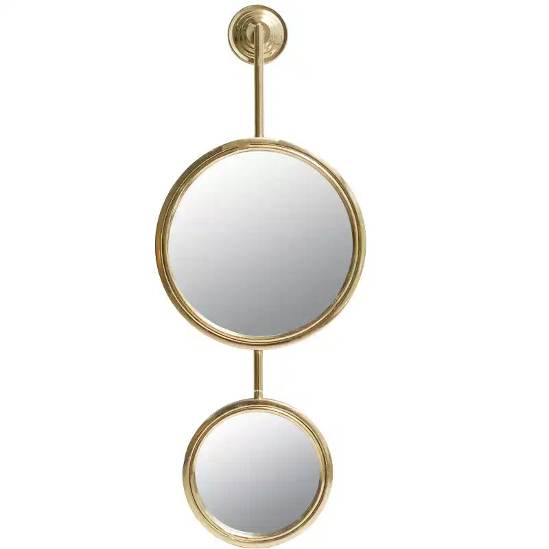 Lot de 2 miroirs muraux circulaires contemporains de 28,5 x 11 po