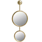 Lot de 2 miroirs muraux circulaires contemporains de 28,5 x 11 po