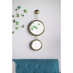 Lot de 2 miroirs muraux circulaires contemporains de 28,5 x 11 po