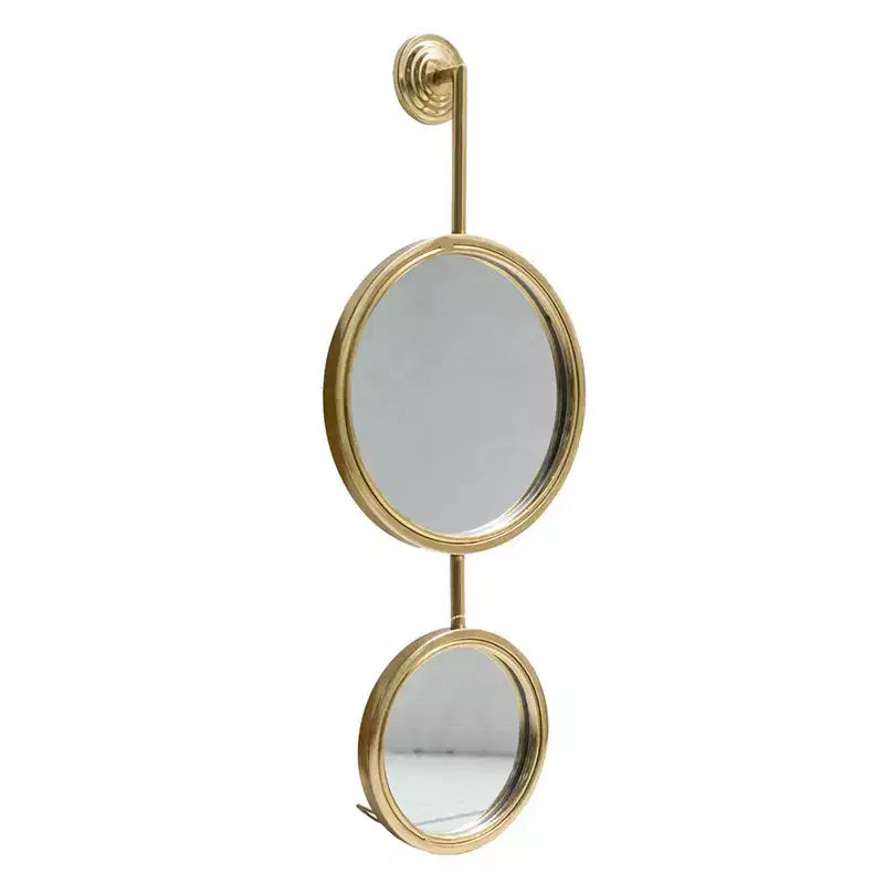 Lot de 2 miroirs muraux circulaires contemporains de 28,5 x 11 po