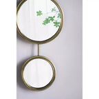 Lot de 2 miroirs muraux circulaires contemporains de 28,5 x 11 po