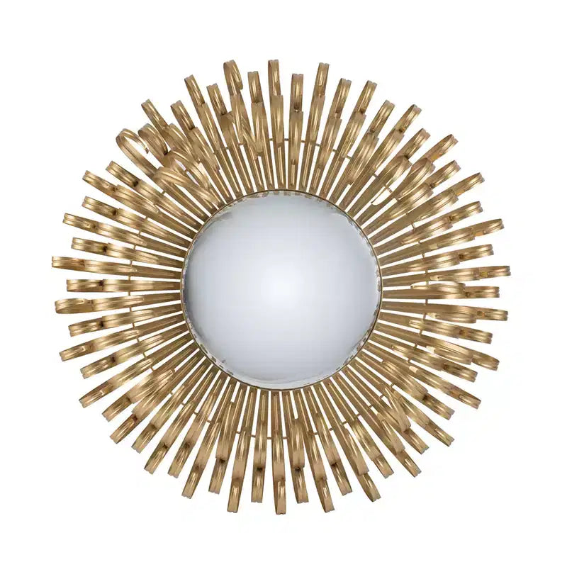 Miroir mural soleil doré de 27 pouces