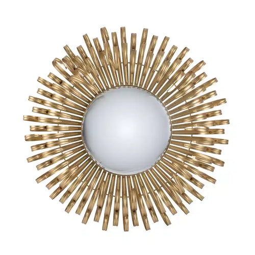 Miroir mural soleil doré de 27 pouces