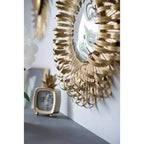 Miroir mural soleil doré de 27 pouces