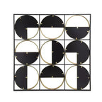 Miroir mural en métal noir perlé de 35,6 pouces