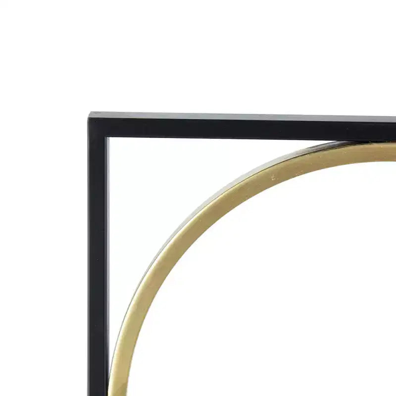 Miroir mural en métal noir perlé de 35,6 pouces