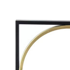Miroir mural en métal noir perlé de 35,6 pouces