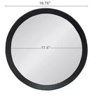 Miroir Mural Rond en Bois de Mangue de 20 Pouces