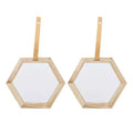 11 x 10 Inch Harlan Hexagon Wall Mirror Set of 2