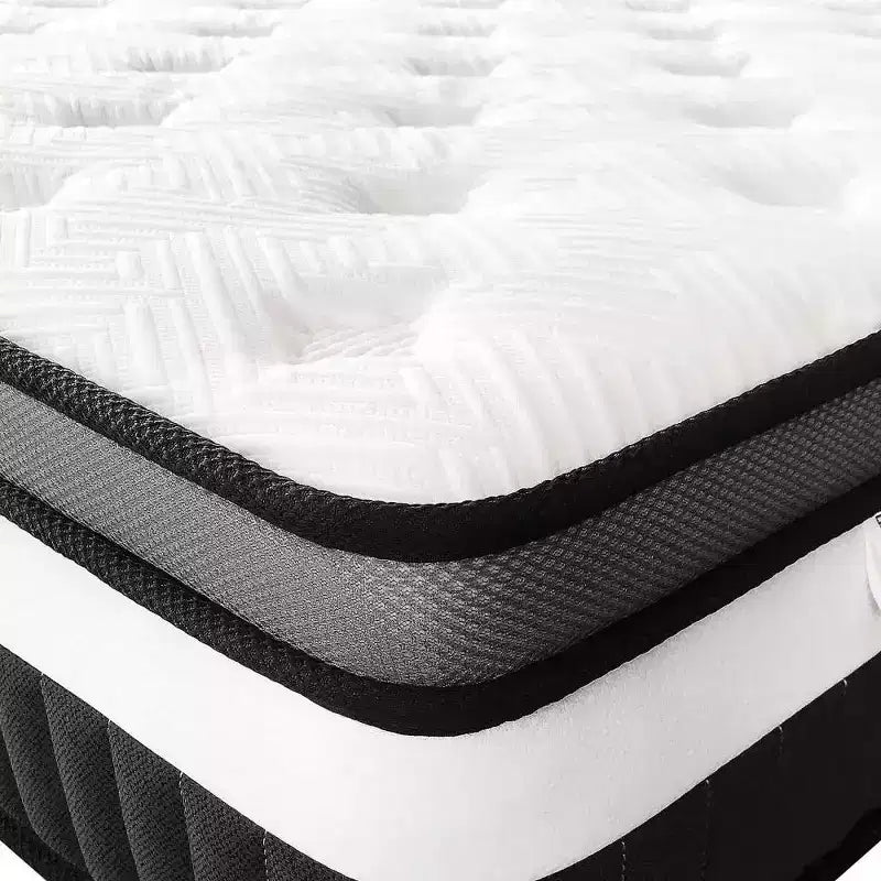 Matelas en mousse à mémoire de forme Gel Queen 14 pouces, fermeté moyenne, matelas pour soulagement de la pression et sommeil frais certifié CertiPUR-US