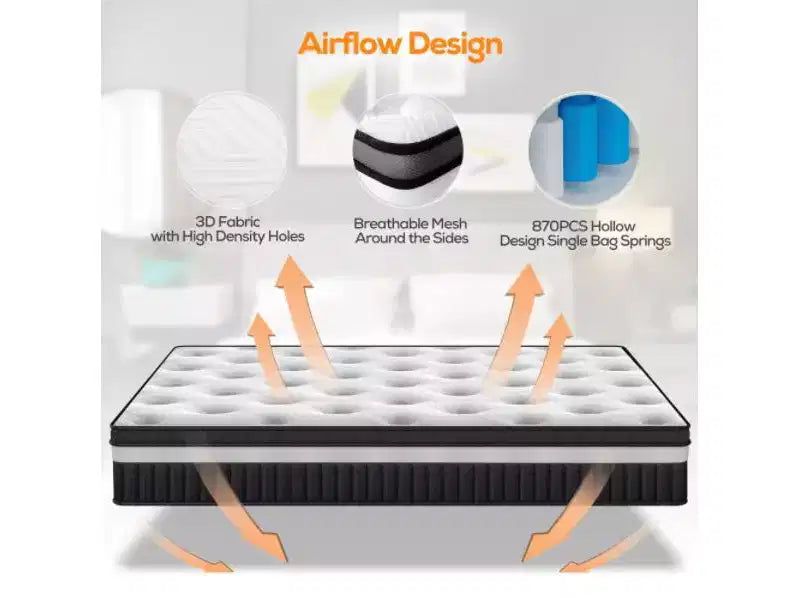 Matelas en mousse à mémoire de forme Gel Queen 14 pouces, fermeté moyenne, matelas pour soulagement de la pression et sommeil frais certifié CertiPUR-US