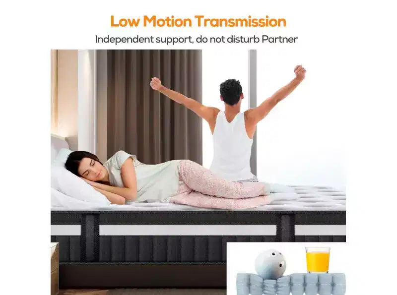 Matelas en mousse à mémoire de forme Gel Queen 14 pouces, fermeté moyenne, matelas pour soulagement de la pression et sommeil frais certifié CertiPUR-US