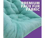 Fauteuil pliant de salon en fausse fourrure douce pour adultes, fauteuil de lecture portable surdimensionné avec cadre en acier au carbone pour chambre, salon, dortoir